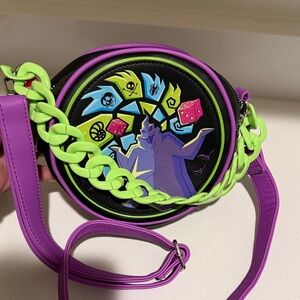 Loungefly Mini Bag with Purple and Green Chain